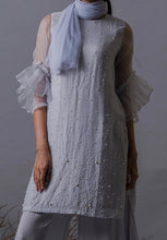 Load image into Gallery viewer, Cloud Blue Pearls Kurta