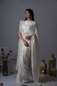 Bay Salt Embellished Saree Set