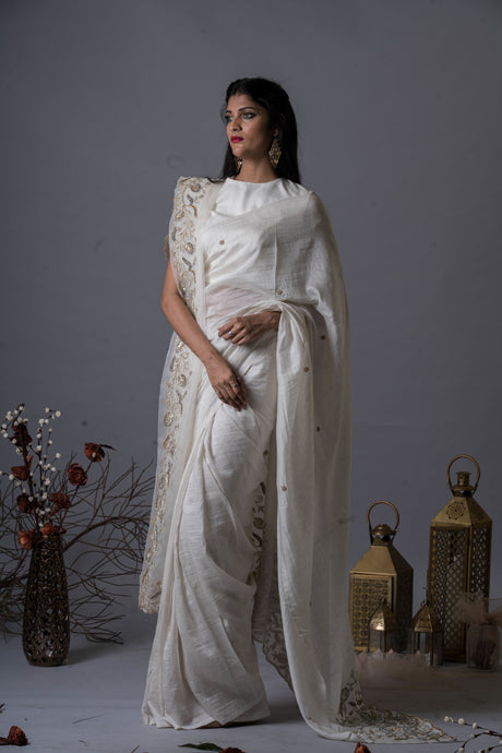 Bay Salt Embellished Saree