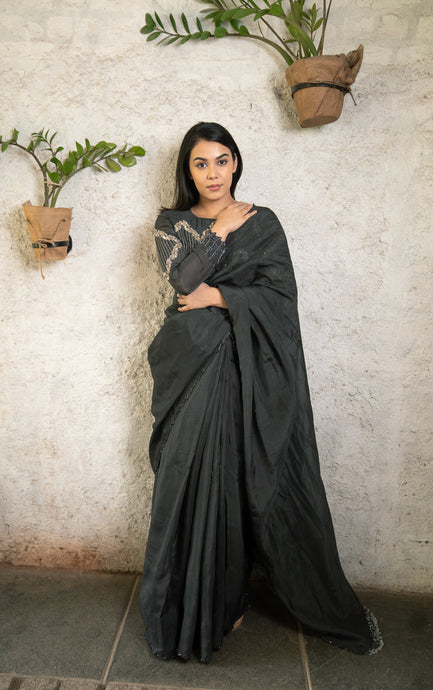 Pebble Grey Saree