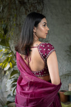 Load image into Gallery viewer, Plum Embellished Dupatta