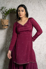 Load image into Gallery viewer, Plum Slit Kurta