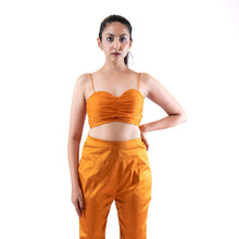 Load image into Gallery viewer, Rust Orange Pleated Bustier