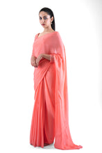 Load image into Gallery viewer, Peach Embellished Saree