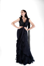 Load image into Gallery viewer, Raven Black Applique Blouse