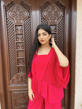 Load image into Gallery viewer, Aarti Singh in Fuchsia Jumpsuit with Kimono Jacket