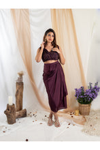 Load image into Gallery viewer, Mahogany Drape Skirt