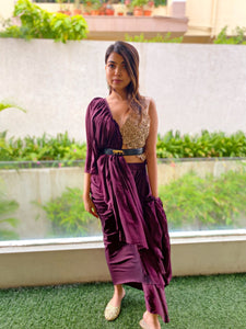 Trishala Kamath in Mahogany & Rosebud Chic Co-Ord Set