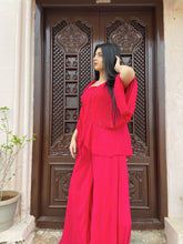Load image into Gallery viewer, Aarti Singh in Fuchsia Jumpsuit with Kimono Jacket