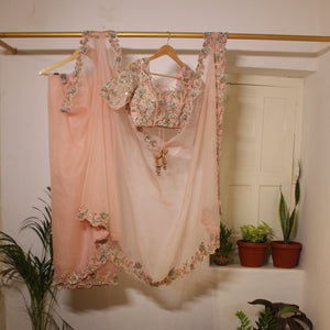 Rosebud Peony Saree