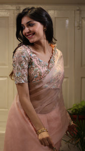 Rosebud Peony Saree