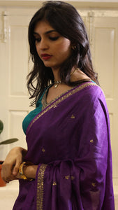 Eggplant Saree