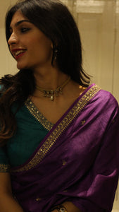 Eggplant Saree
